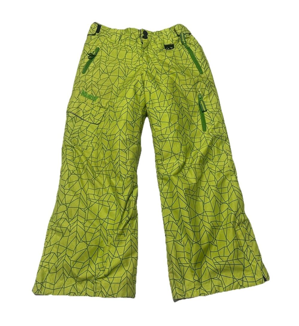 Marker Boy’s Spider Web Insulated Snow Pants Size 8 Lime Green